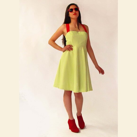 One-of-a-kind party dress, small, light green - Picture 1 of 4